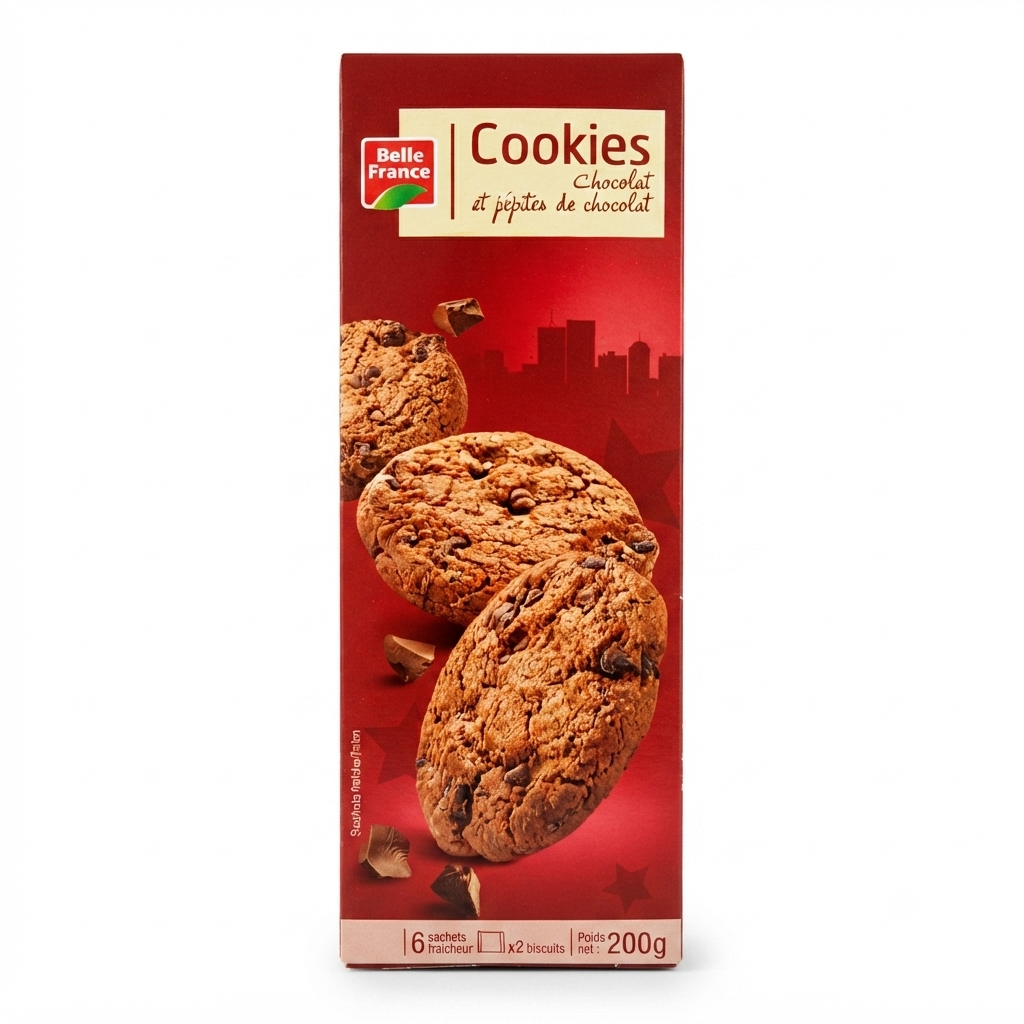 cookies800 Cookies Chocolat - Belle France - Boîte de 200g