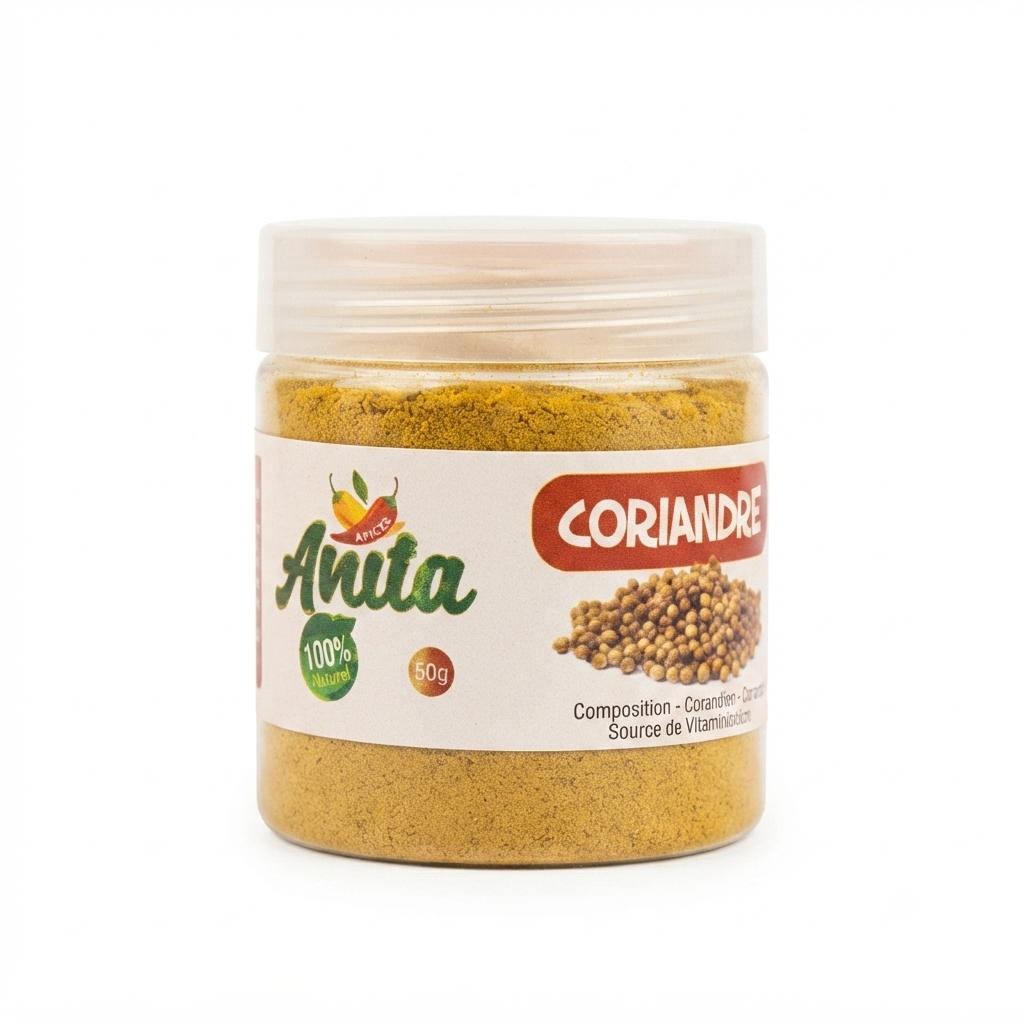 coriande800 Coriandre en Poudre Anita - Pot de 50g