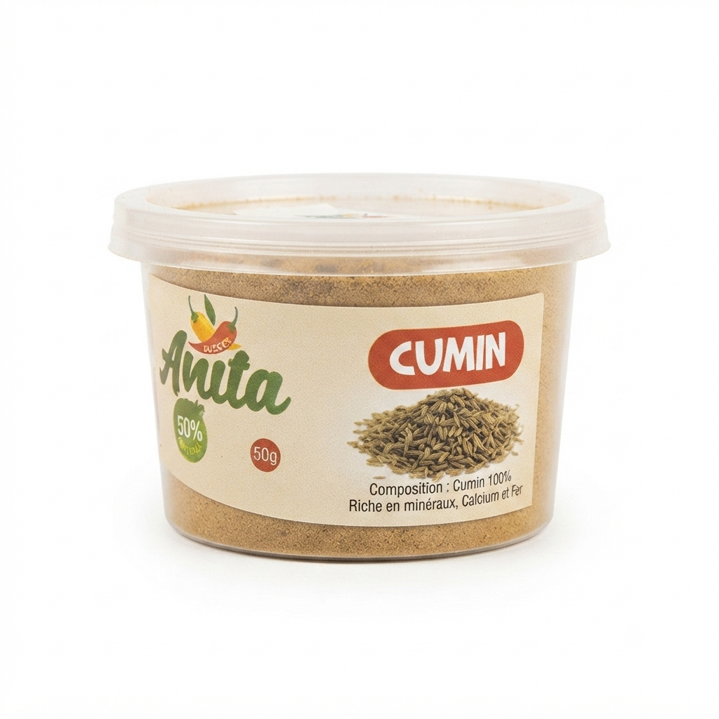 cumin800 Cumin en Poudre Anita - Pot de 50g