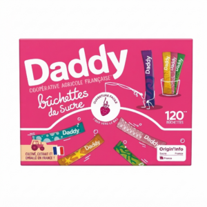 Bûchettes de Sucre Blanc - Daddy - Boîte de 120 Sticks