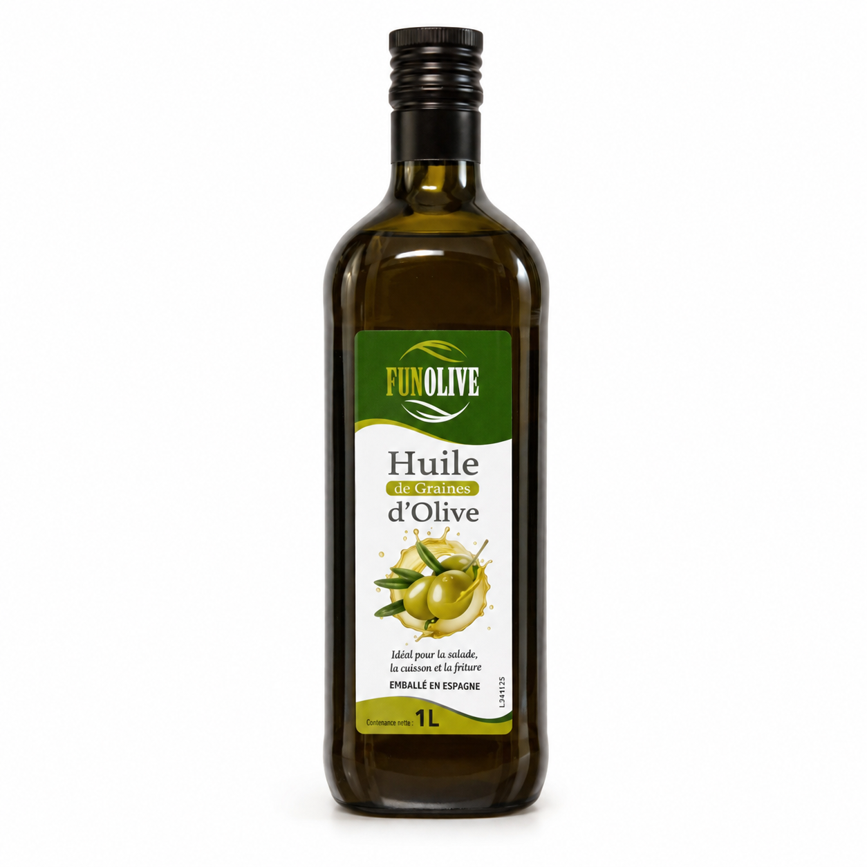 huile d'olive1l800 Huile de Graines d'Olive Funolive - Bouteille de 1 Litre