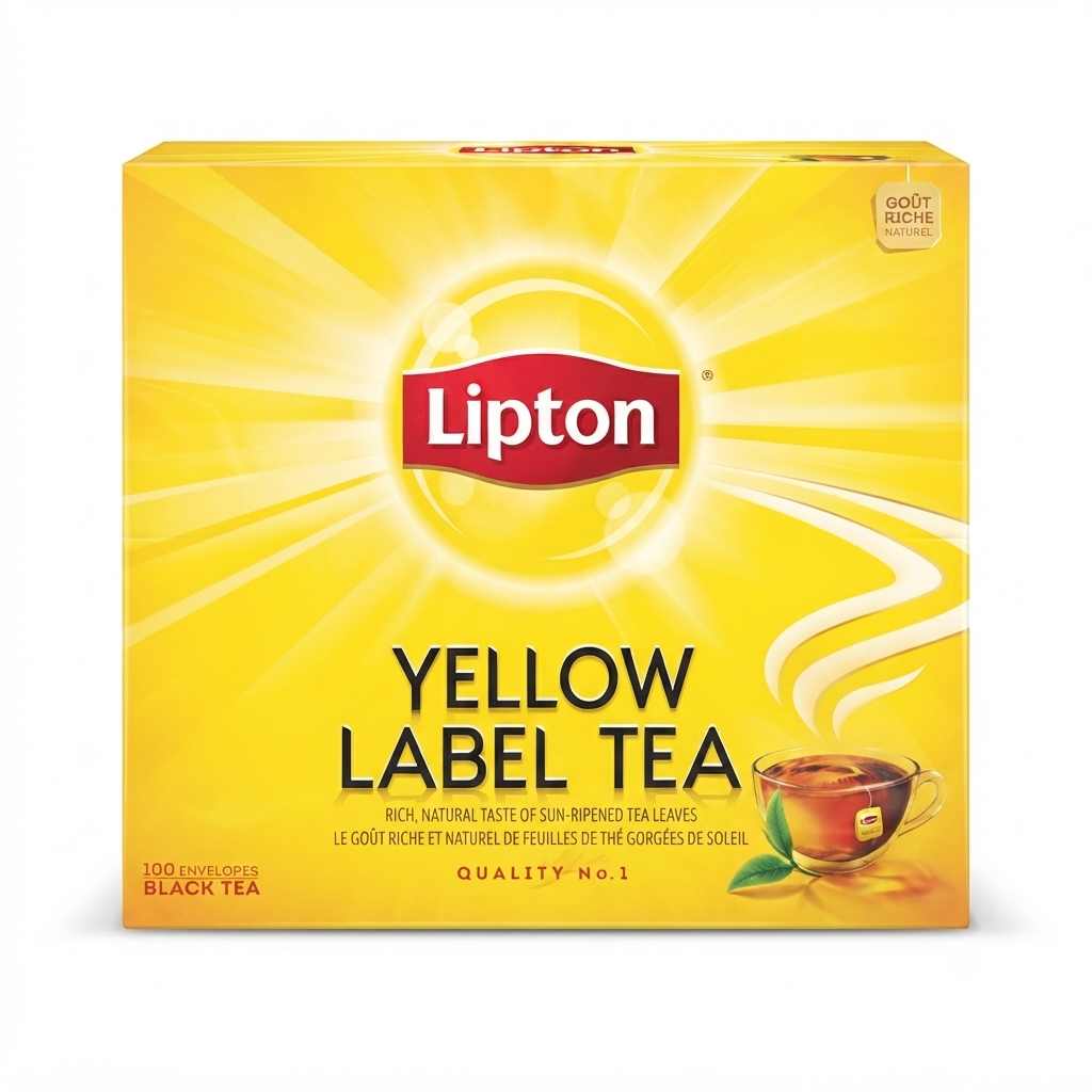 liptongm800 Thé Noir Yellow Label Tea - Lipton - Boîte de 100 Sachets