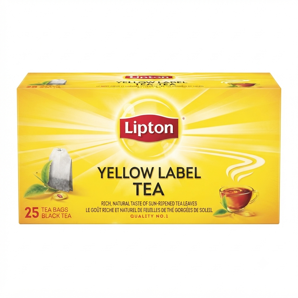liptonpm800 Thé Noir Yellow Label Tea - Lipton - Boîte de 25 Sachets