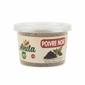 Poivre Noir en Poudre Anita - Pot de 50g