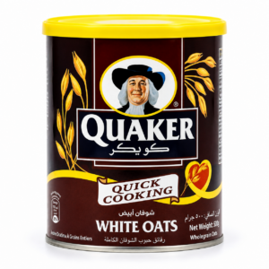 Flocons d'Avoine Quick Cooking White Oats - Quaker - Boîte Métallique de 500g