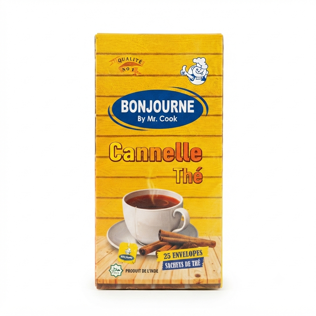 thécannelle800 Thé Cannelle - Bonjourne By Mr. Cook - Boîte de 25 Enveloppes